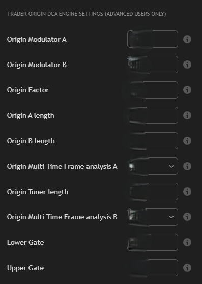 Advanced engine settings