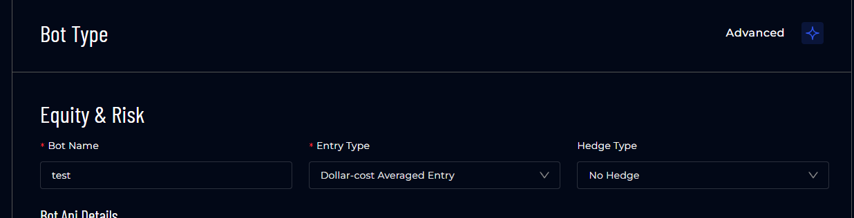 Bot details configuration