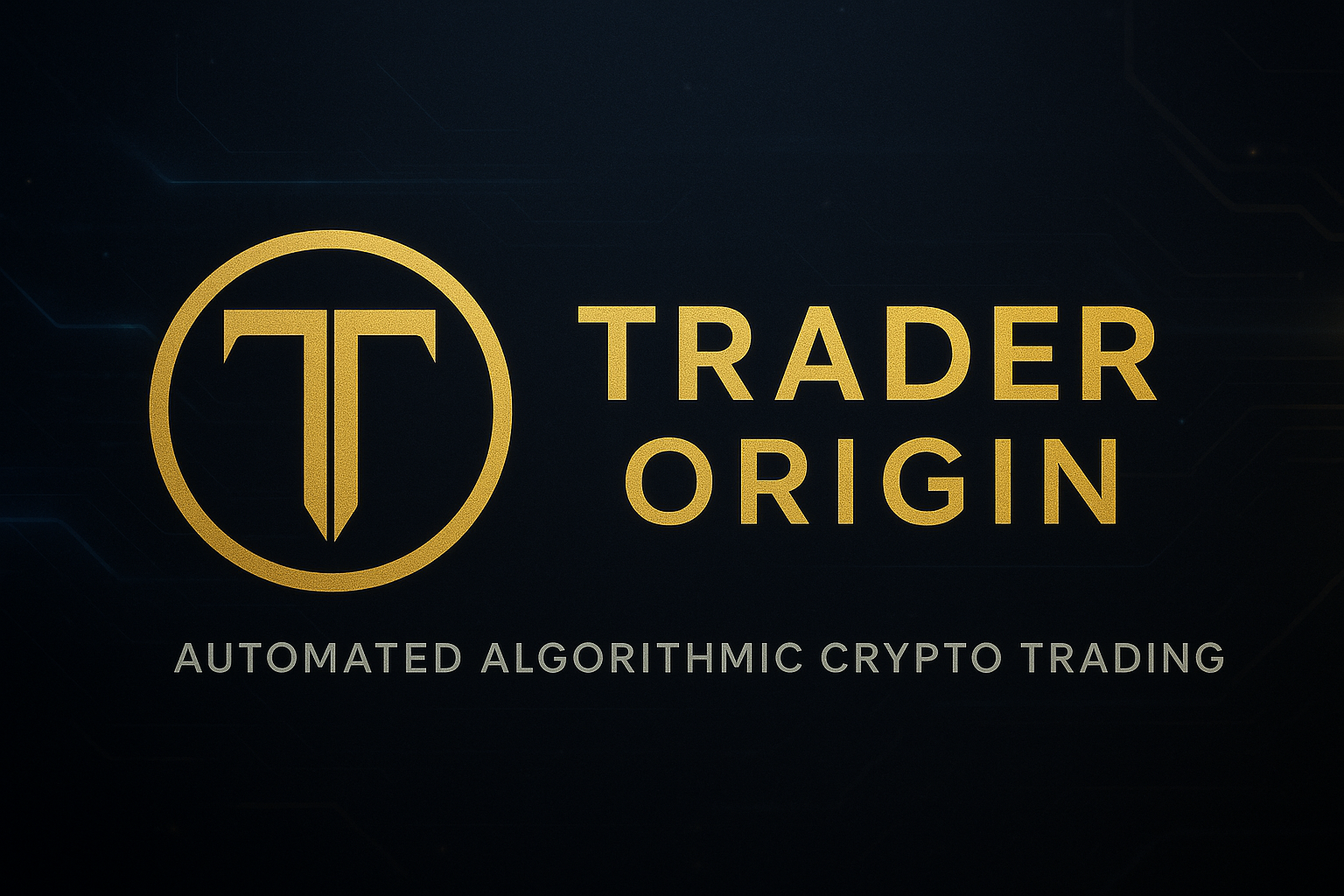 Trader Origin Banner Logo showing advanced trading chart interface