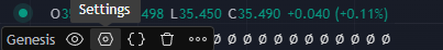 Location of the script settings button